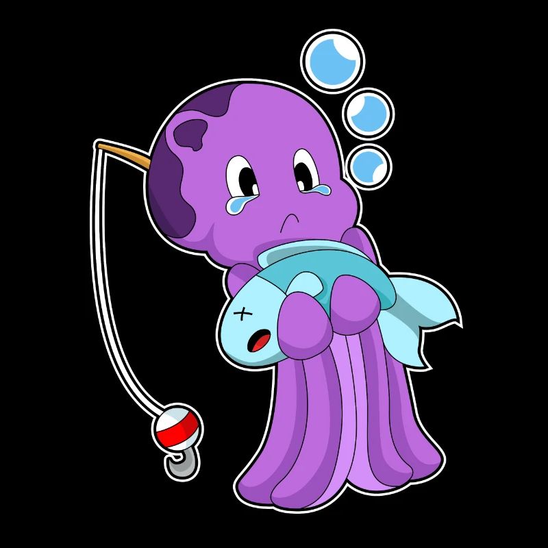 Pêche au poisson pêcheur pieuvre