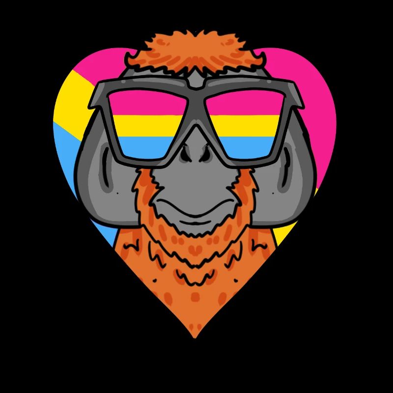 Pansexual Monkey Heart Gift