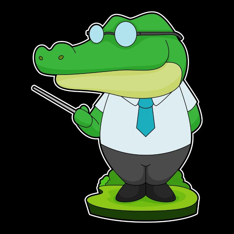 Crocodile Teacher Pointing Stick School