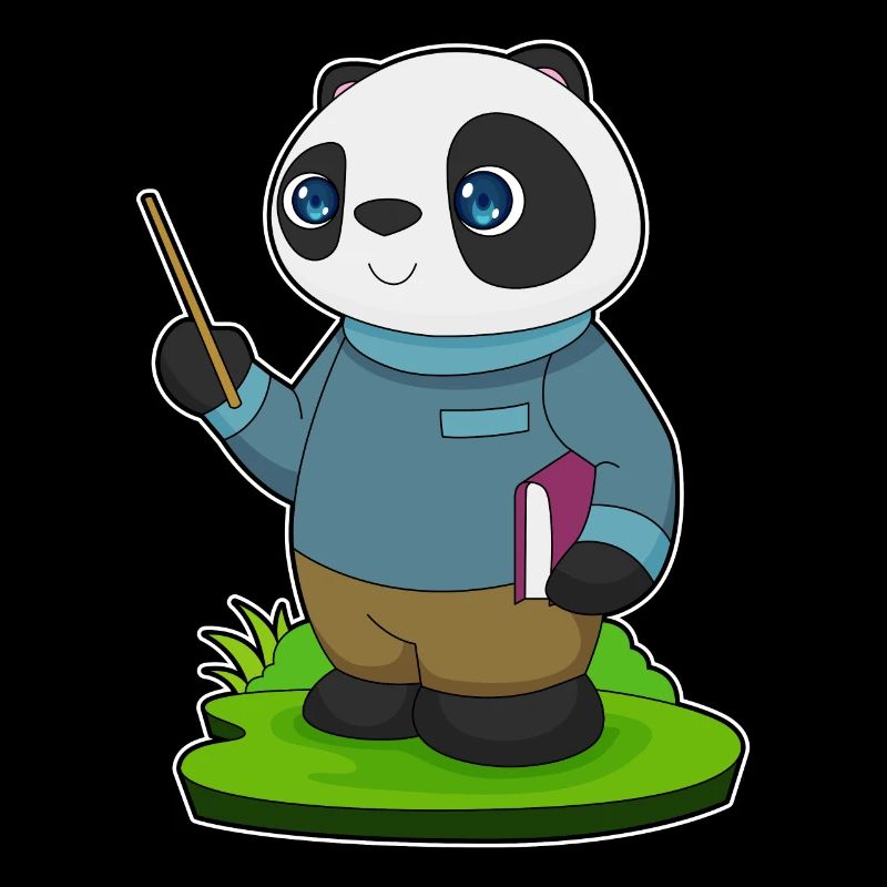 Panda Teacher Pointer School