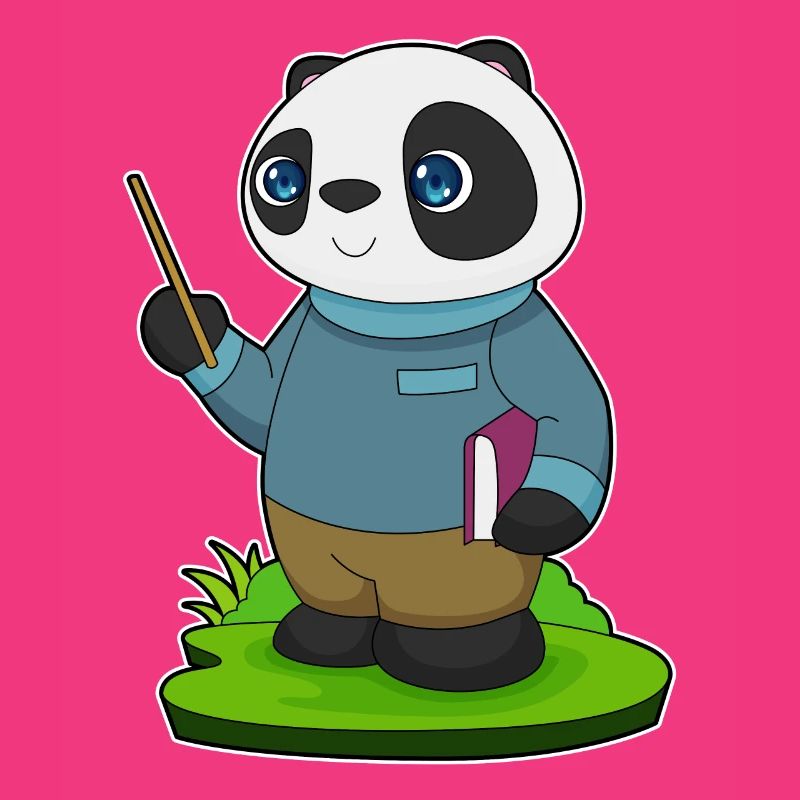 Panda Teacher Pointer School