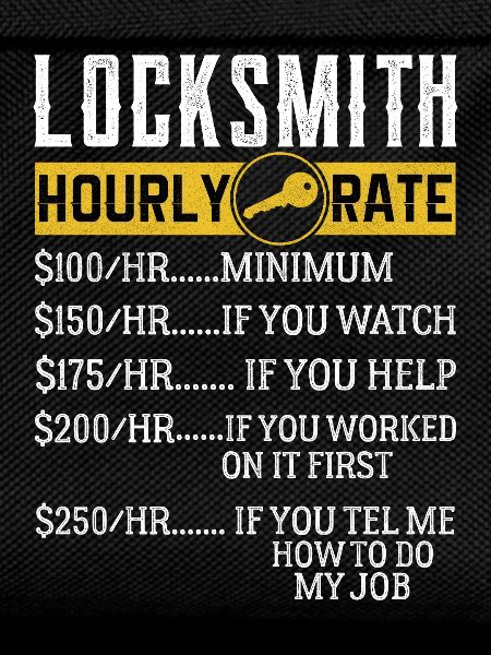 Locksmith Hourly rates Locksmith