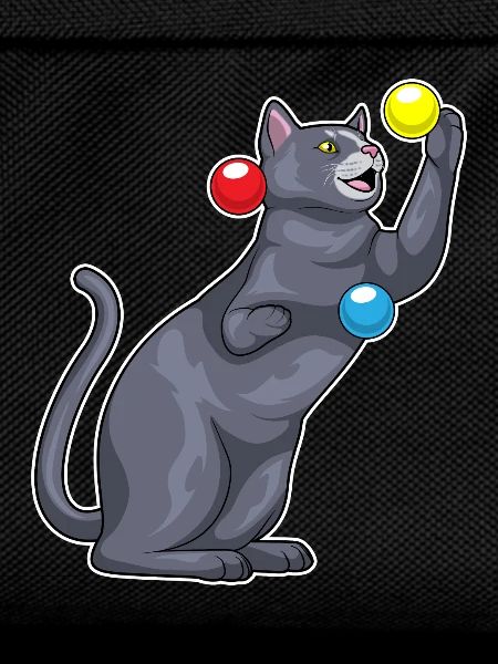 Cat juggler juggling