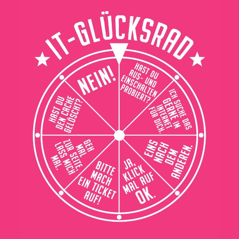 IT Support Glücksrad Service Desk IT Helpdesk Nerd
