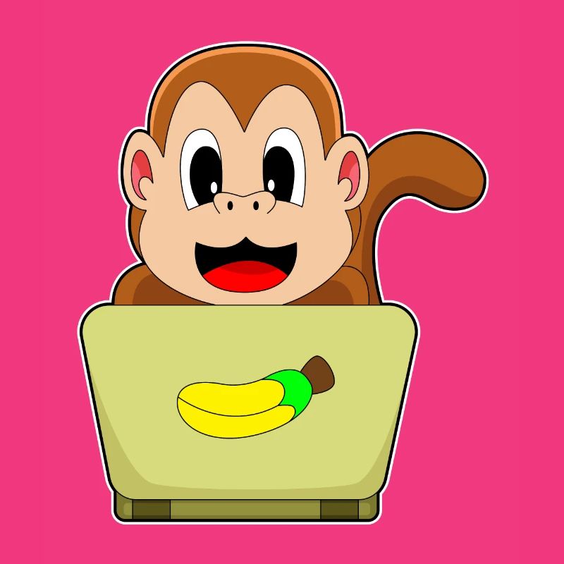 Ordinateur portable singe