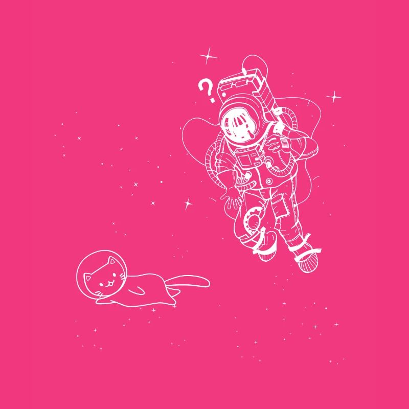 Drôle de chat animal dans l’astronaute de l’espace