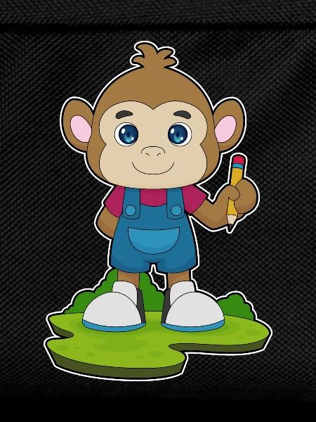 Monkey Student Pencil School