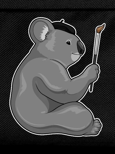 Koala Painter Brush Painting