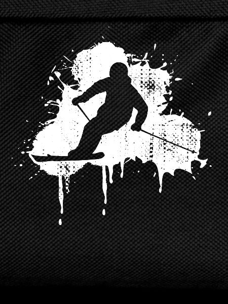 Lustiger Skifahrer