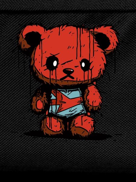 stuffed grunge toy bear