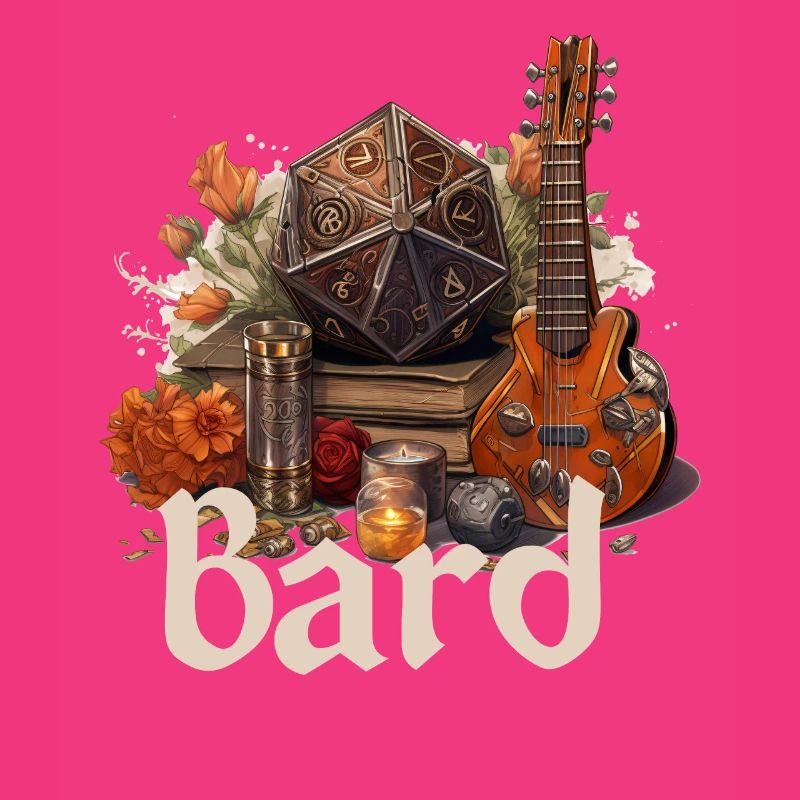 Barde mit W20 & Items – Fantasy RPG Design