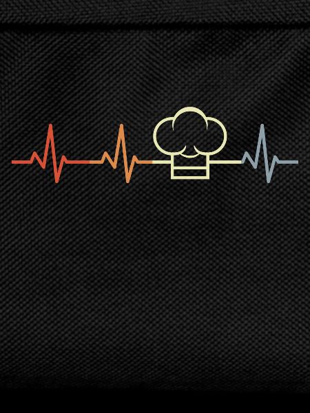 Retro Chef's Hat Heart Line