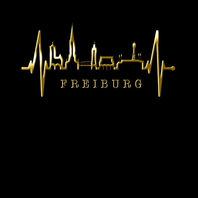 Freiburg im Breisgau Skyline Heartbeat Freiburger