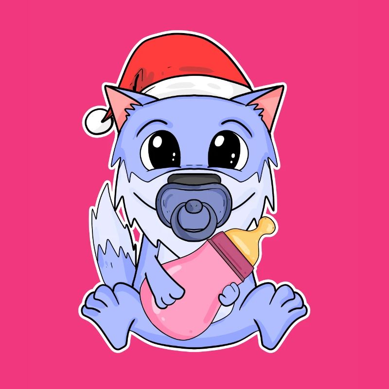Bébé loup Noël