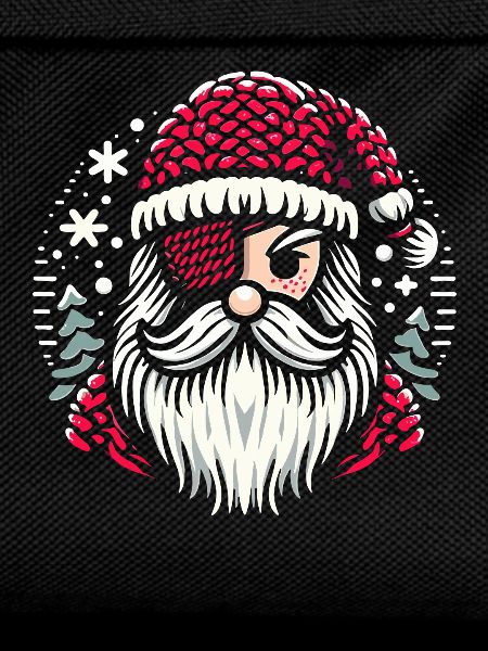 Weihnachtsmann Strickmuster mit Augenklappe