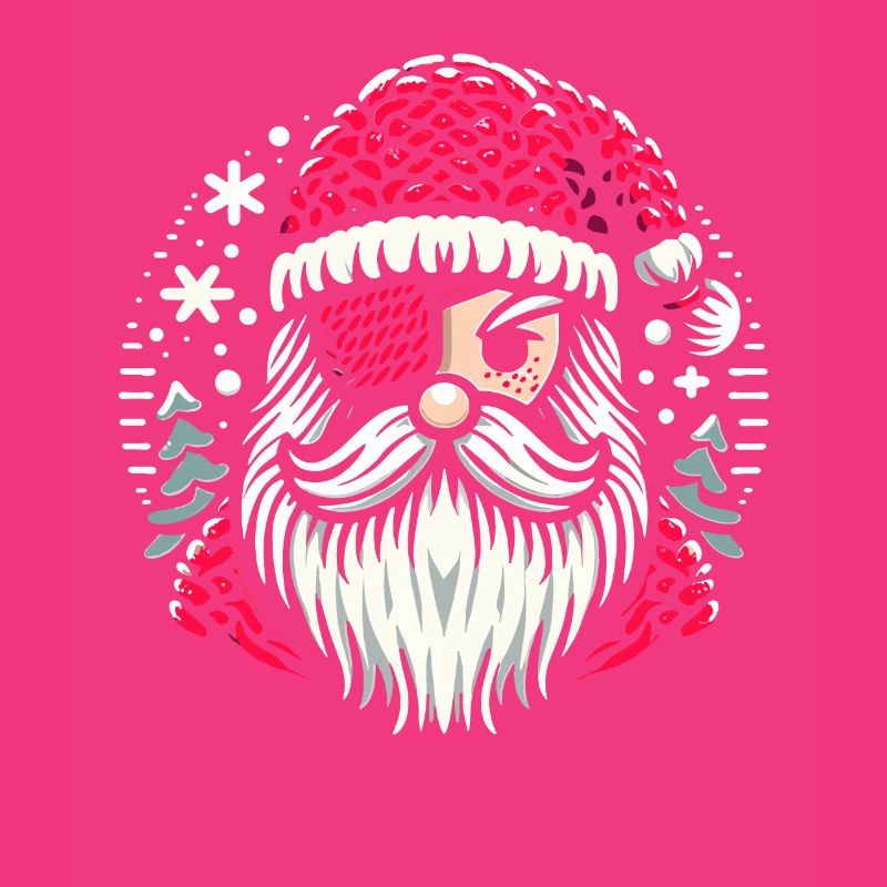 Santa Claus Knitting Pattern with Eye Patch