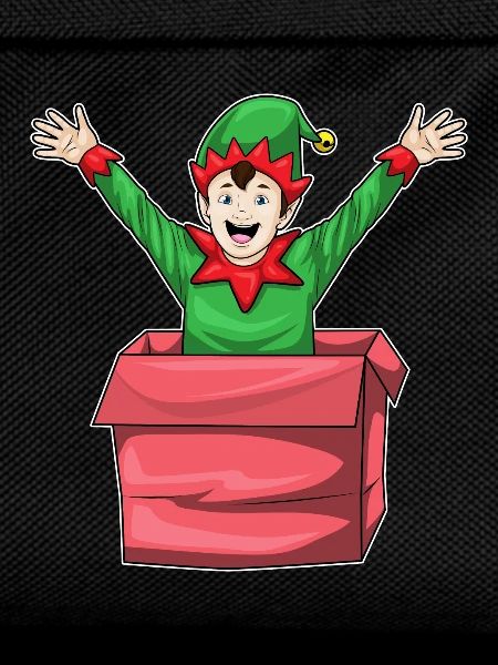 Elf Weihnachten Karton