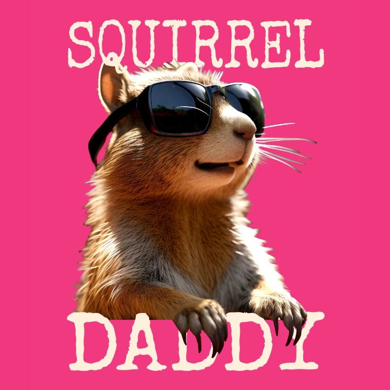 Squirrel Daddy Eichhörnchen Papa Vatertag Dad