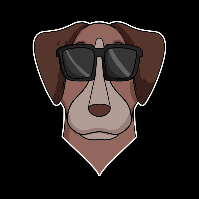 Pointer dog with glasses - cool dog