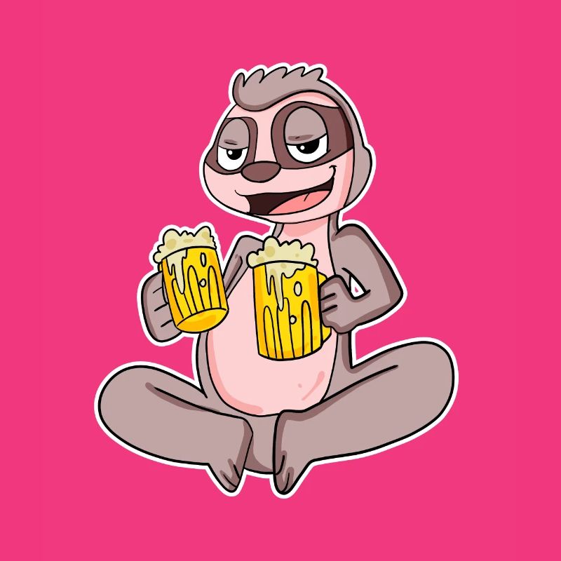 Faultier mit Bier