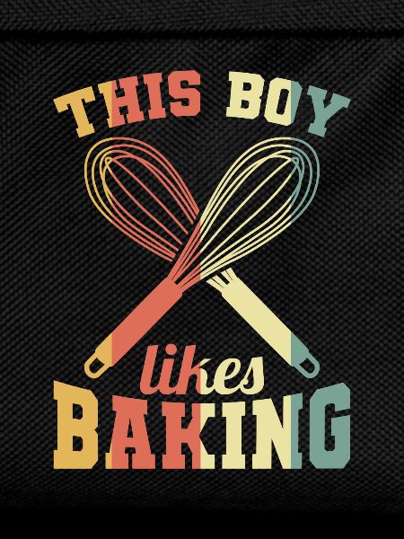 This boy loves to bake