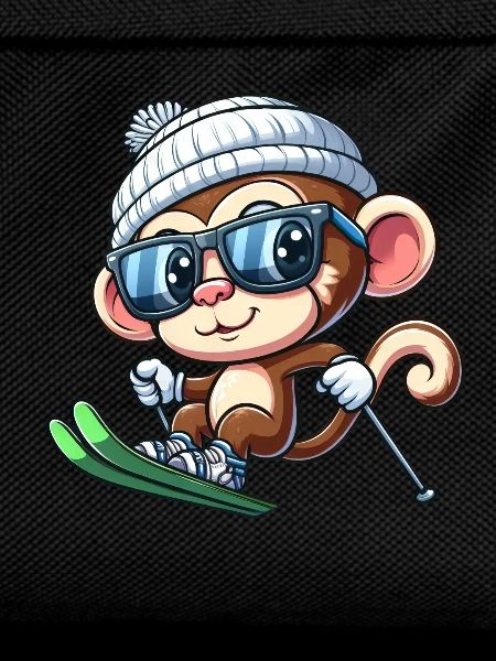 Monkey Chimpanzee Skier Ski