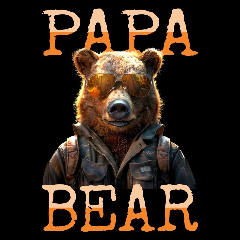 Papa Bear Bären Daddy Dad Vatertag Grizzly Bär