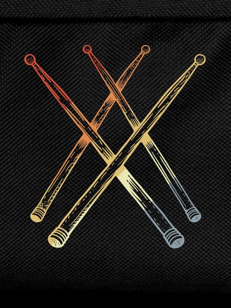 Retro Drumsticks Sketch