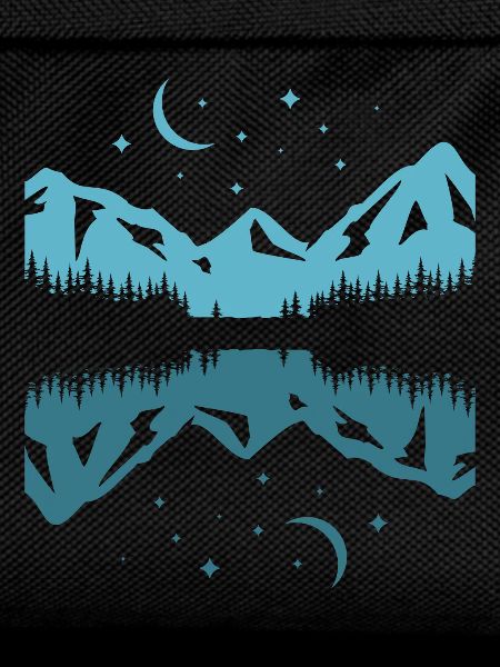 Moonlit Mountain Reflection