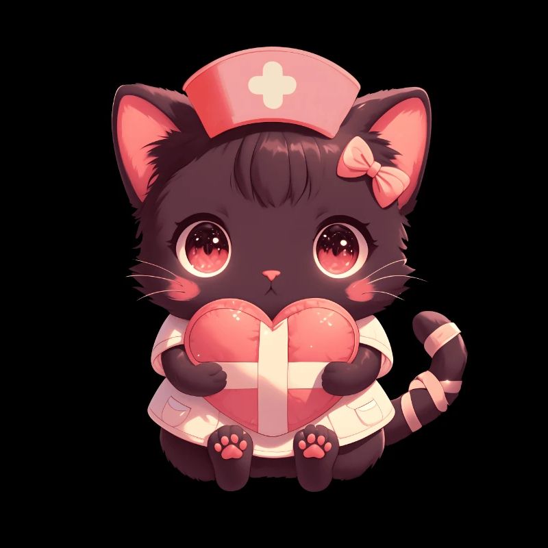 Infirmière Chat Kawaii Infirmière Médecin