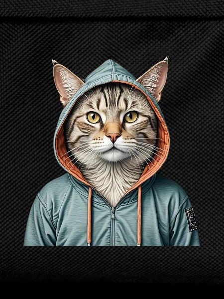 Cat wearing a jacket