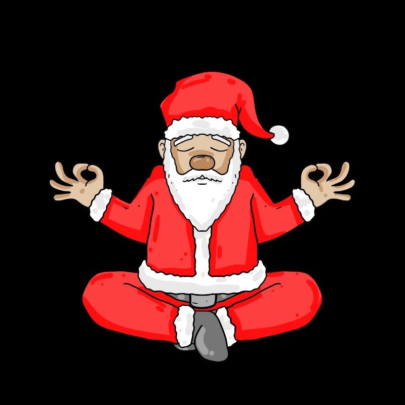Weihnachtsmann Yoga Geist Körper