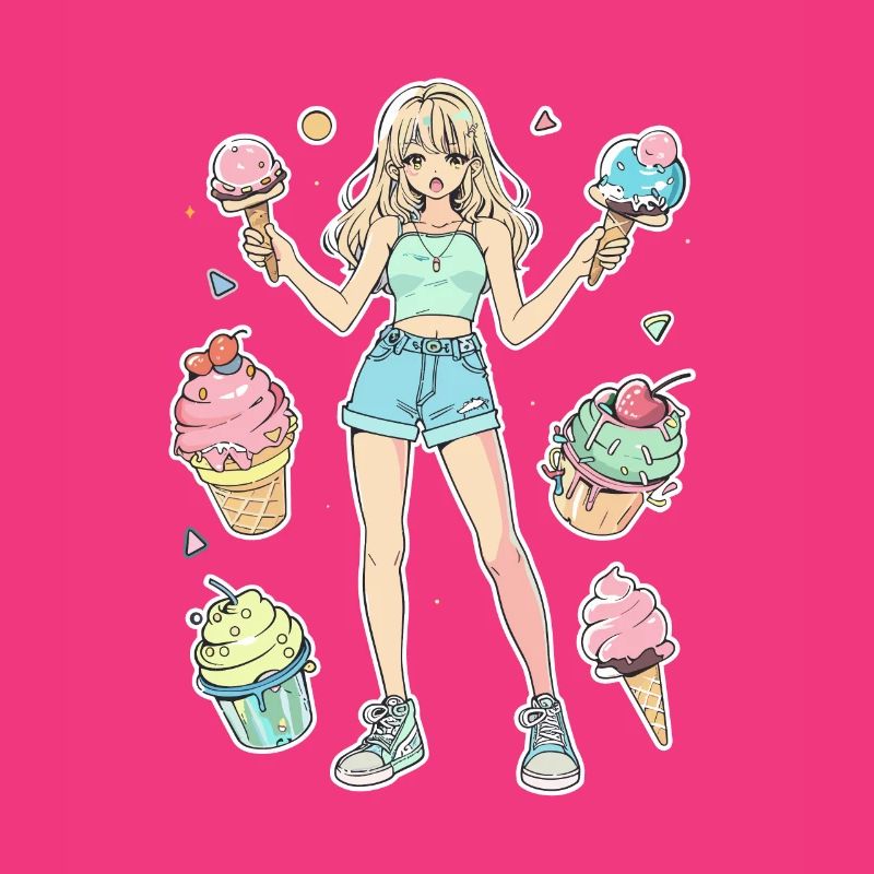 Eiscreme Mädchen
