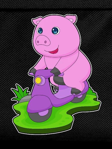 Schwein Motorroller