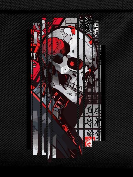 Cyborg skull kanji