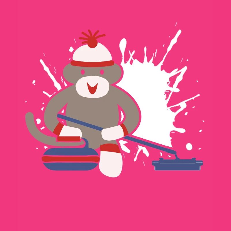 Sock Monkey Curling