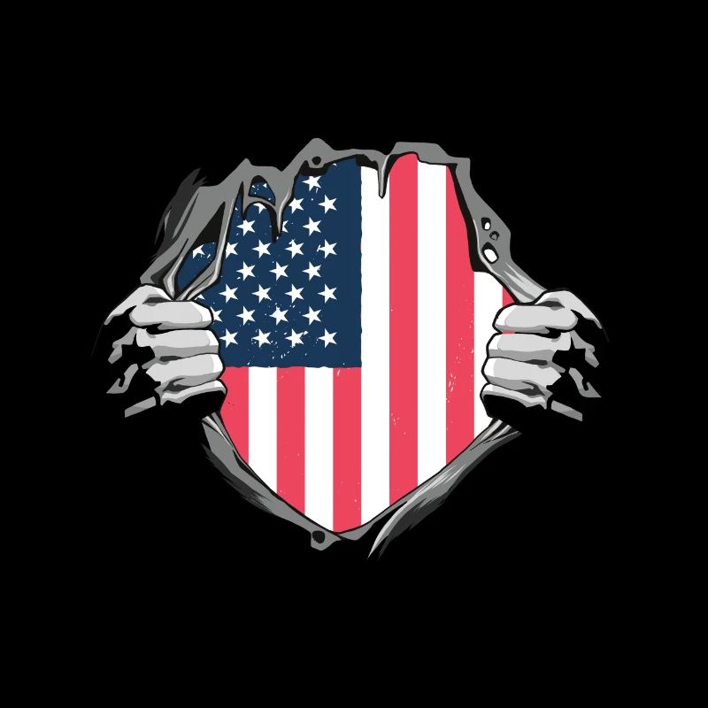 Drapeau américain dévoilant son design