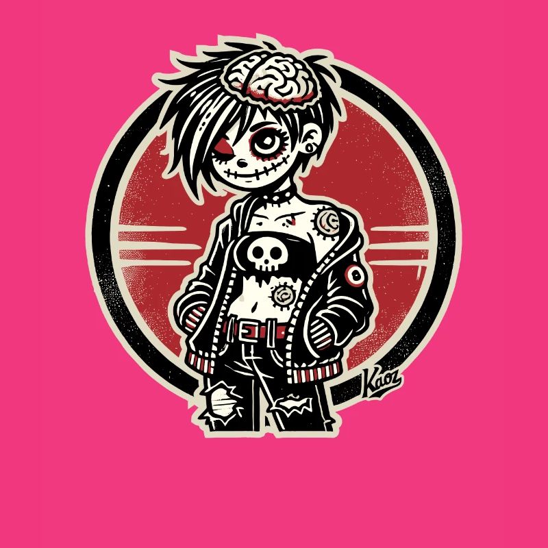 Cooles Emo-Zombie-Mädchen