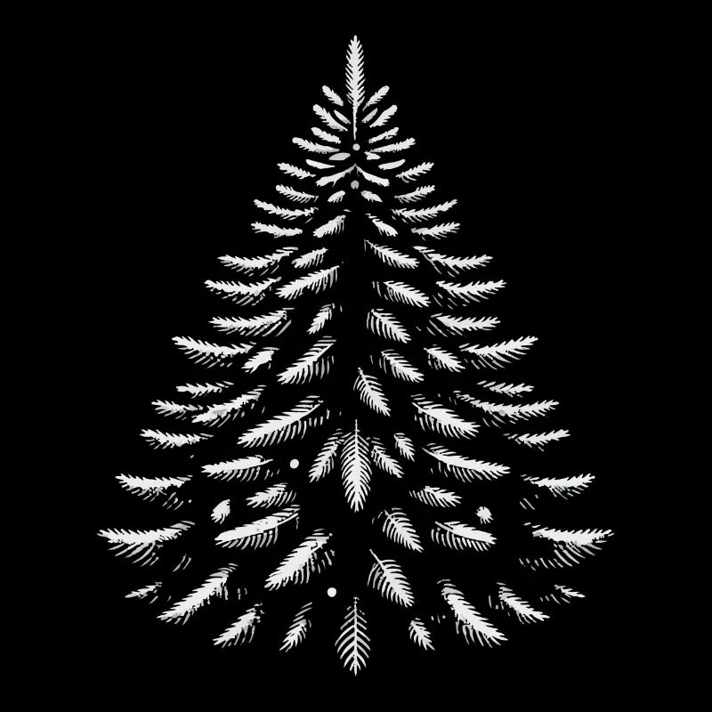 Schlichte Weihnachtsbaum Silhouette