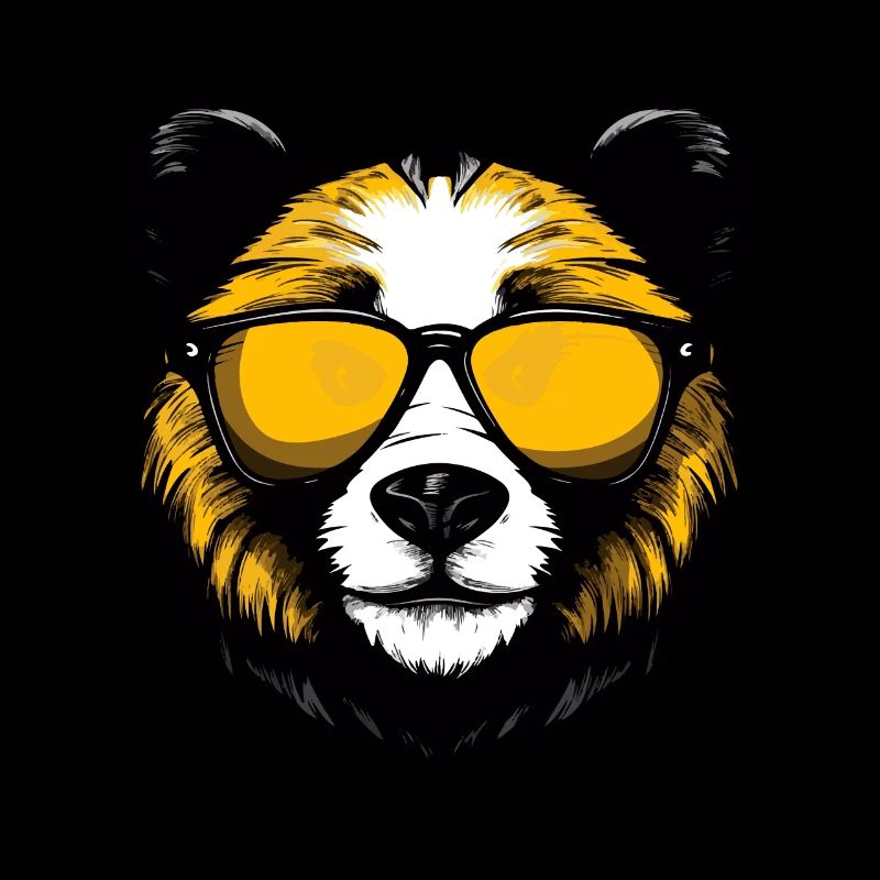 Panda Head Portrait Cool