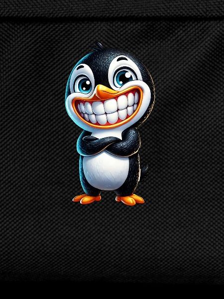 Cute grinning penguin cartoon