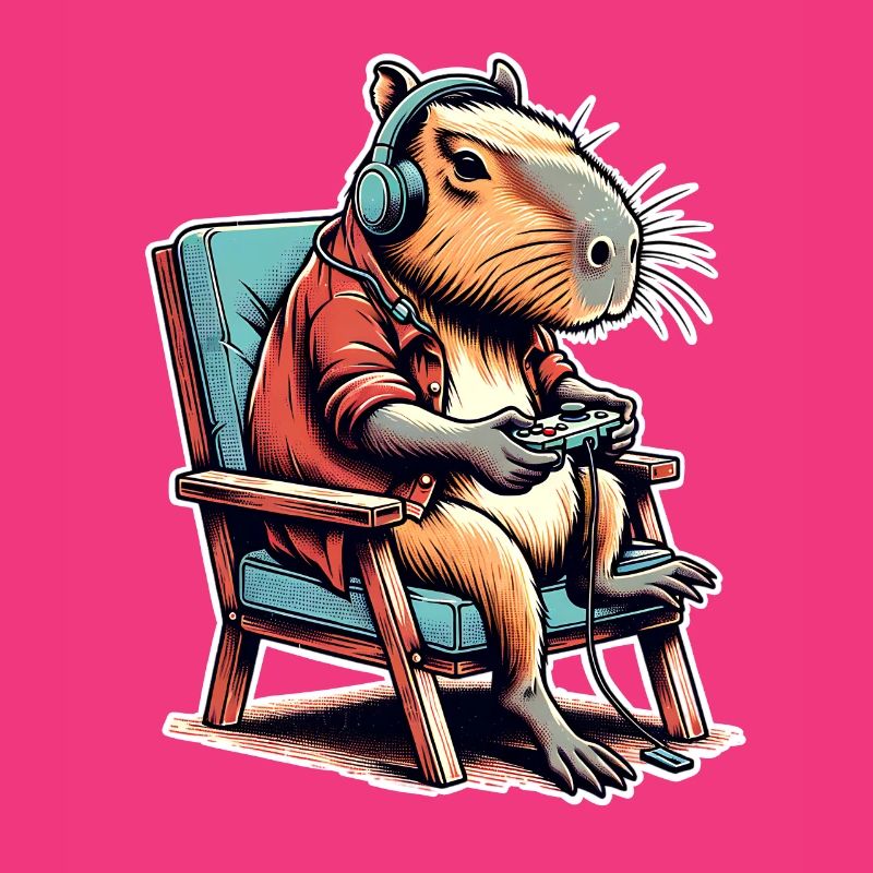 Capybara Gaming Nerd