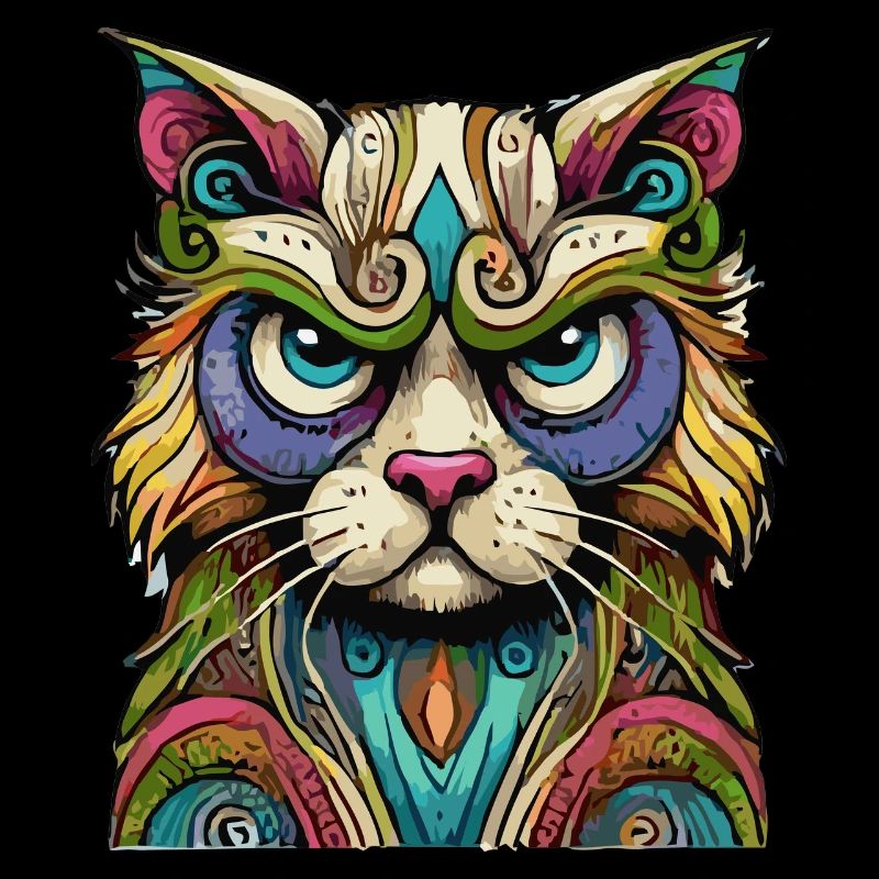 Bunter Katzenblick – Mystische Kunst