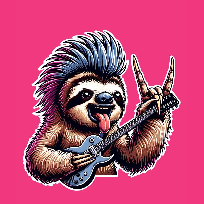 Sloth Rock and Roll Guitarist