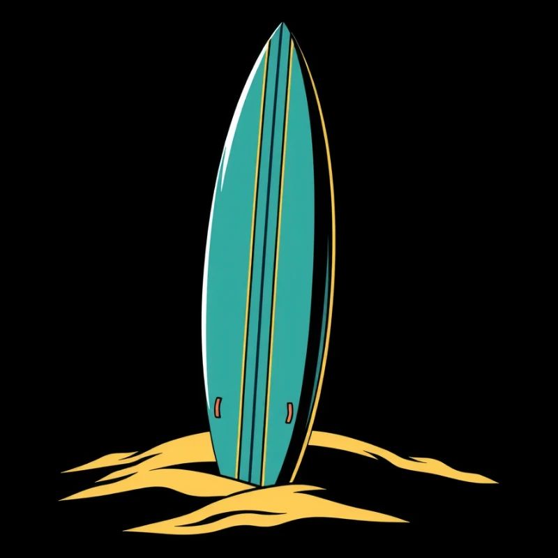 Retro Surfboard – Classic Beach Vibes