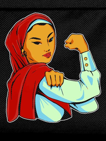 Woman with headscarf