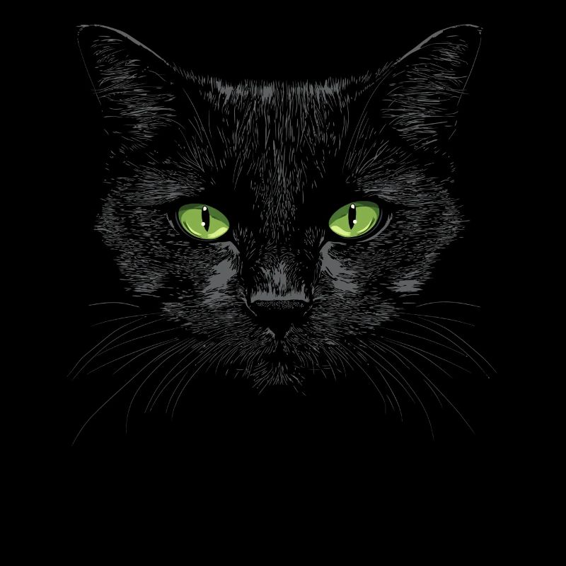 Black Cat Green Eyes