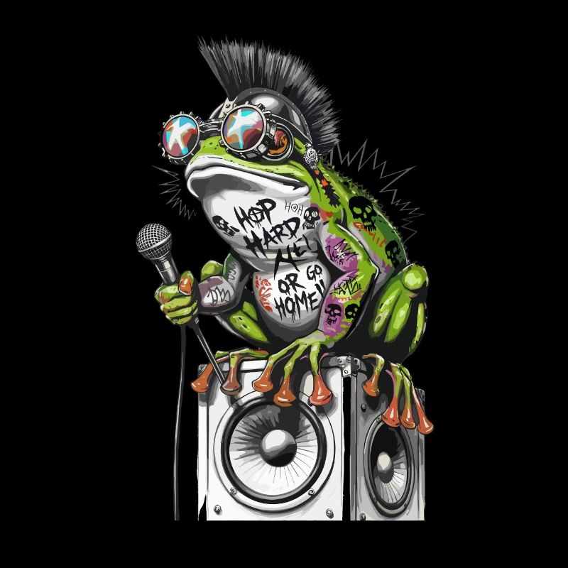 Frog Punk Street Art Graffiti Design