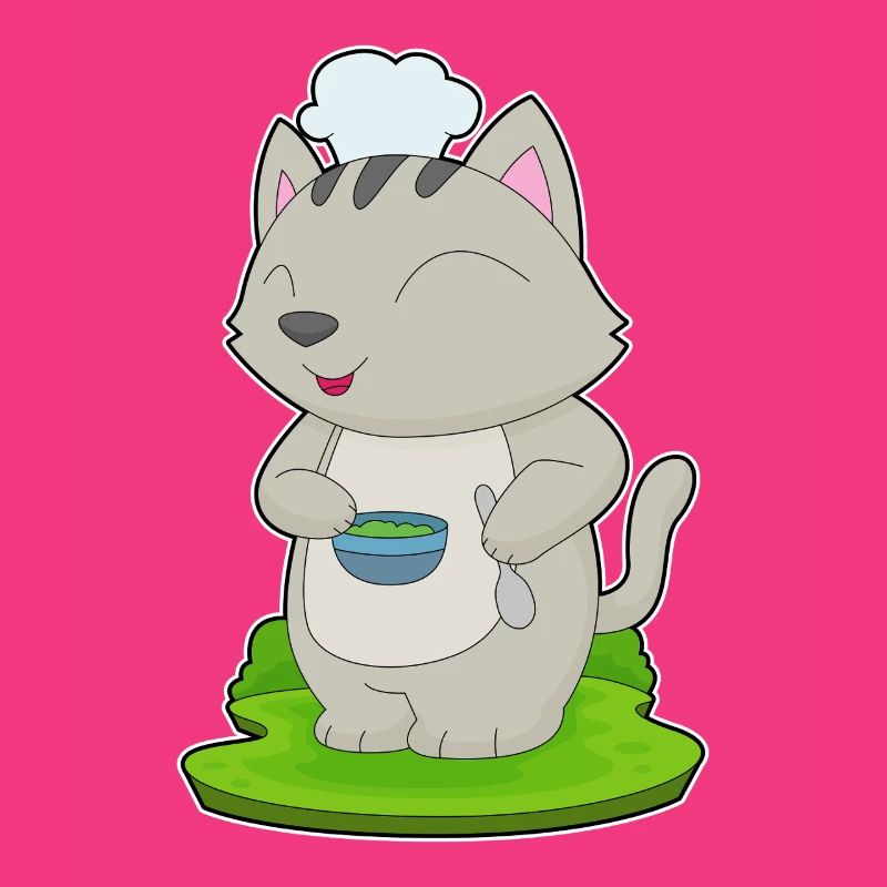 Cuisson dans un bol de cuisson pour chats
