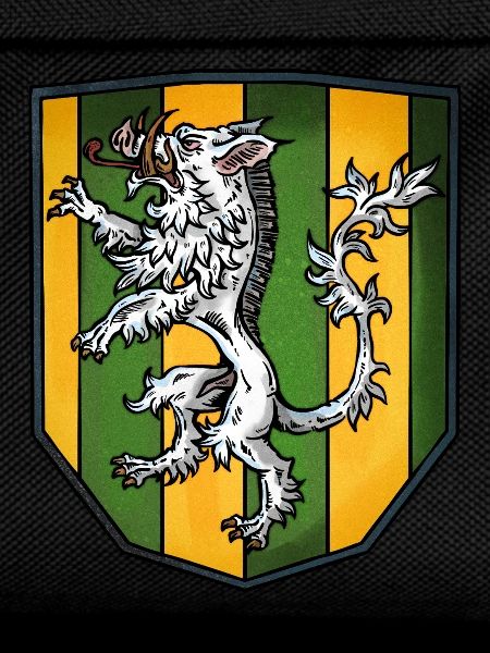 Wappen silber Wildschwein